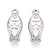 304 Stainless Steel Fish Charms X-STAS-T069-06P-1