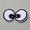 Cartoon Style Double Eye Embroidered Cloth Patches PATC-WH0001-116A-1