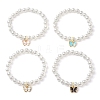 Alloy Enamel Butterfly Charm Stretch Bracelets for Women BJEW-JB11447-2