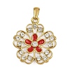 304 Stainless Steel Enamel Pendants STAS-C139-03B-G-1