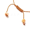 Round Natural White Jade Braided Bead Bracelet BJEW-JB07969-6