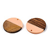 Resin & Walnut Wood Pendants RESI-S358-02B-07-3