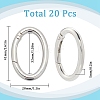20Pcs Alloy Spring Gate Rings PALLOY-SC0010-53A-P-2