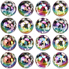 20Pcs UV Plating Acrylic Printed Beads TACR-SC0001-46C-6