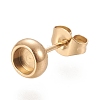 Ion Plating(IP) 304 Stainless Steel Stud Earring Settings STAS-K202-05A-G-2
