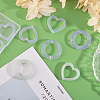 CHGCRAFT 12Pcs 6 Style Heart/Ring Glitter Silicone Beads SIL-CA0002-82-4