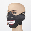 Punk Rock Style PU Leather Mouth Cover AJEW-D038-09-1