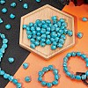  3 Strands Dyed Synthetic Turquoise Bead Strands G-NB0003-28-5