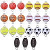 28Pcs 7 Styles Sports Ball Theme Alloy Enamel Connector Charms ENAM-SC0005-17-1