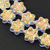 Electroplate Glass Beads Strands EGLA-P069-02A-AB-4