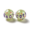 AB Color Transparent Crackle Acrylic Round Beads OACR-A013-04A-3
