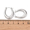Non-Tarnish 304 Stainless Steel Chunky Oval Hoop Earrings for Women EJEW-F283-08P-1-3