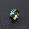 304 Stainless Steel Rotatable Chain Finger Rings for Men FS-WG60CA3-33-1