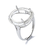 Adjustable 925 Sterling Silver Ring Components STER-K179-28P-1