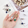   14Pcs 7 Style Gemstone Pendants G-PH0001-34-5