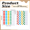 16 Sheets 2 Styles Heart Paper Self-Adhesive Stickers DIY-LP0006-25-2