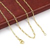 Brass Figaro Chains Necklace for Women NJEW-P265-28G-3