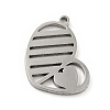 304 Stainless Steel Pendants STAS-E159-05P-1