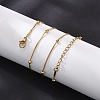 Brass Ball Snake Chain Necklaces for Men Women NJEW-G160-16G-4