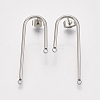 Left and Right Non-Tarnish 304 Stainless Steel Stud Earring Findings STAS-S079-143A-2