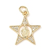 Brass Micro Pave Cubic Zirconia Pendants ZIRC-I356-25G-1