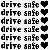 Laser PVC Drive Safe Self Adhesive Car Stickers STIC-WH0013-09C-1