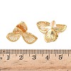 Brass Leaf Stud Earrings EJEW-D337-11G-5