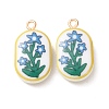 Printed Alloy with Acrylic Pendants AL-CBAE25B-04F-G-1