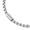 Tarnish Resistant 304 Stainless Steel Box Chains Bracelets for Women BJEW-JB12634-01-3