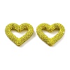 Heart Shape Polymer Clay Rhinestone Beads CLAY-NH0001-09A-13-1