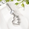 Alloy Crystal Rhinestone Dangle Curved Barbell Belly Rings LS-AJEW-R007-04P-04-2
