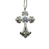 Vintage sparkling diamond cross large DIY accessory accessories AW3473-1-1