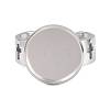 Hollow Cross 304 Stainless Steel Cuff Ring Components SA-CBA098D-02P-D-2