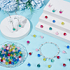 96Pcs 2 Bags 6 Colors Crack Glass Bead Pendants GLAA-BM0001-03-4