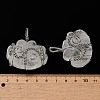 Natural Quartz Crystal Copper Wire Wrapped Pendants G-K338-07P-04-3