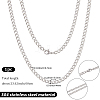 1Pc 304 Stainless Steel Cuban Link Chain Necklaces for Men Women NJEW-BM0001-08C-2