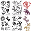 CRASPIRE 4 Sheets 4 Styles Custom PVC Plastic Clear Stamps DIY-CP0010-07-1