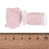 Natural Rose Quartz Owl Figurine DJEW-N005-05E-3