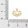 304 Stainless Steel Flower Lotus Charms STAS-Z054-02G-3
