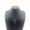 Synthetic Blue Goldstone Teardrop Pendant Necklaces for Women NY3810-4-1