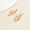 Brass Teardrop Tassel Hoop Earrings CO7887-2-1