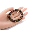 Bodhi Wood Column Beaded Stretch Bracelet for Women BJEW-YW0001-04B-5