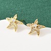Brass Micro Pave Cubic Zirconia Pendant & Stud Earrings Sets for Women SJEW-F227-01D-G-4