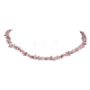 Natural Rose Quartz Chip Beaded Necklace NJEW-JN04615-13-1