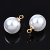 ABS Plastic Imitation Pearl Charms SACR-T360-02-3