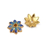 Multi-Petal Alloy Enamel Bead Caps FIND-G029-02G-04-5