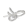 Bowknot Alloy Hair Barrettes AJEW-A056-03B-P-3