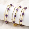 Natural Amethyst Bracelets BJEW-D330-01G-05-3