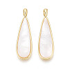 Natural White Shell Pendants KK-T073-65B-1