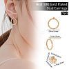 Beebeecraft 20Pcs Long-Lasting Plated Brass Ring Stud Earrings for Women KK-BBC0003-41-2